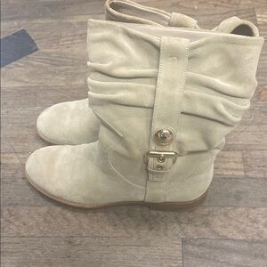 Louis Vuitton Cream Ankle Boots